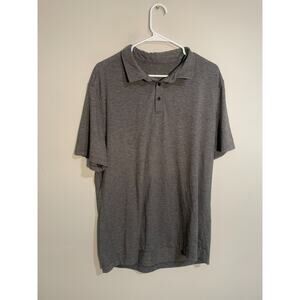 Lululemon Evolution Polo Shirt Mens XL Gray Heather Short Sleeve Athleisure